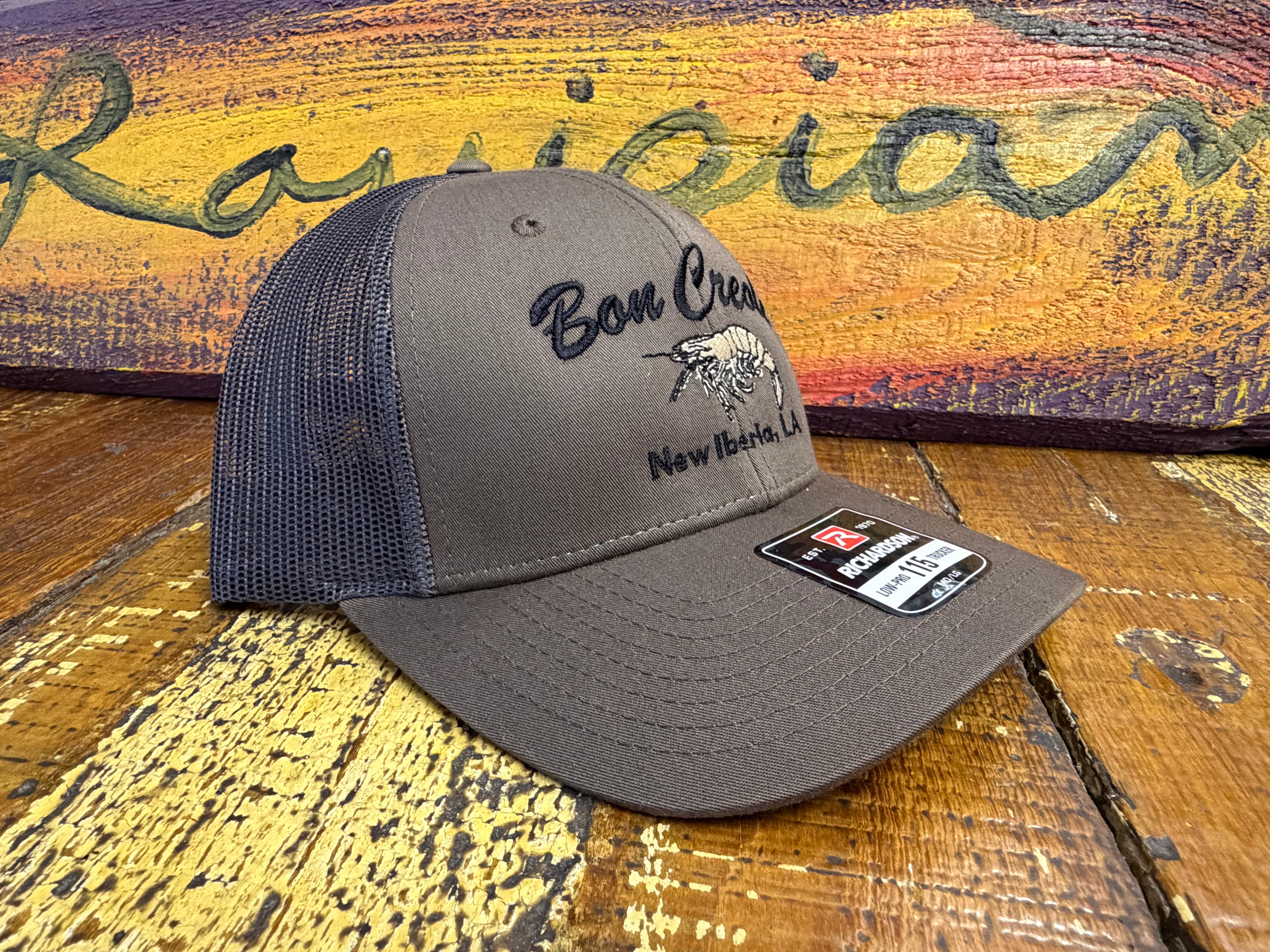 Black over Dark Gray Hat