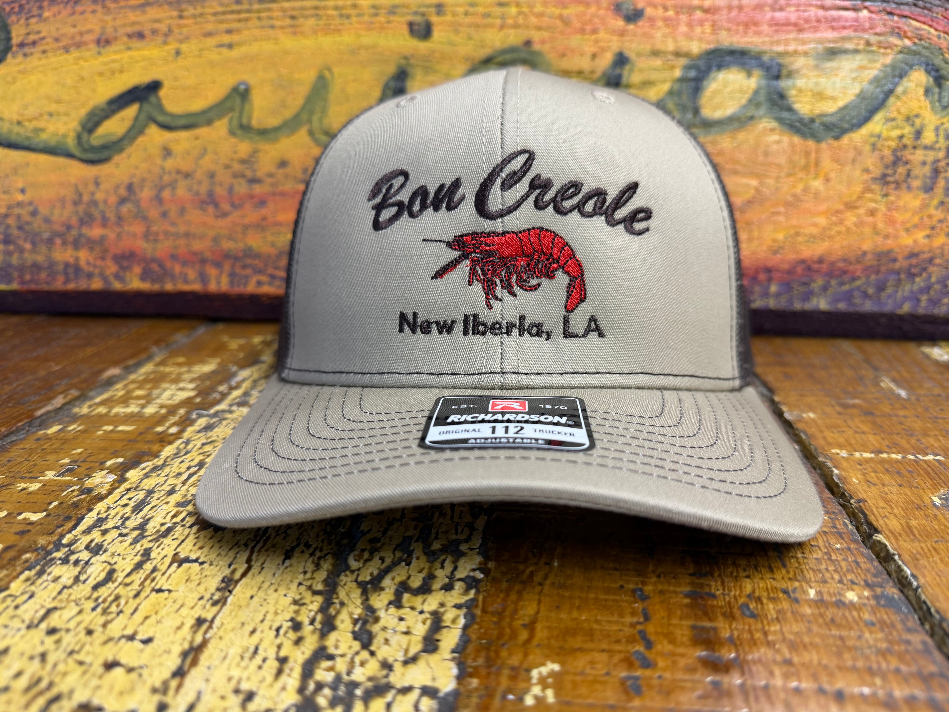 Black/Red over Light Gray Hat