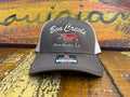 White/Red over Dark Gray Hat